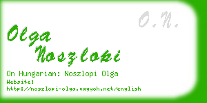 olga noszlopi business card